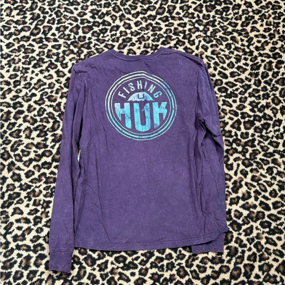 NWT HUK FISHING Mineral Wash Mysterioso Long Sleeve Shirt